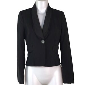 OASIS BLACK BLAZER‎ WITH SATIN LAPEL